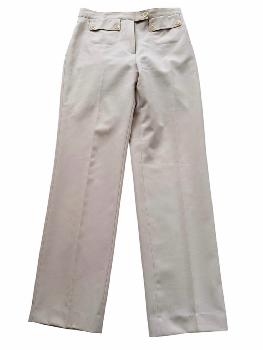 Kookai Wide-Leg High-Waist Trousers in Light Cream SIZE EUR 38
